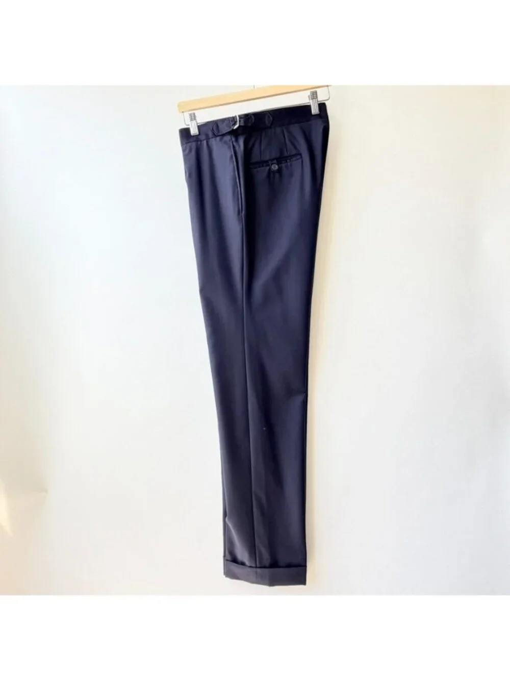 Phineas Cole Navy Blue Pleated Wool Dress Pants Men's Size 32-33 H84